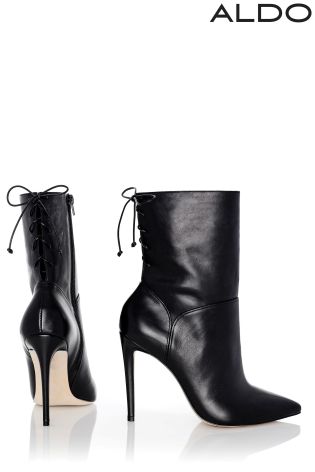 Aldo Leather Pointed Stiletto Boots